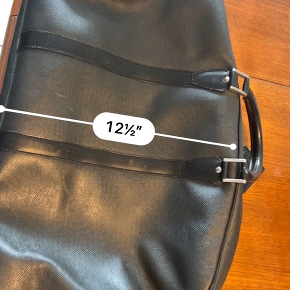 Louis Vuitton Black Leather Duffel Bag - Picture 1 of 6